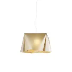 Sospensione Moderna Wanda Polilux ® New Gold E Metallo Cromo 1 Luce E27 D45Cm