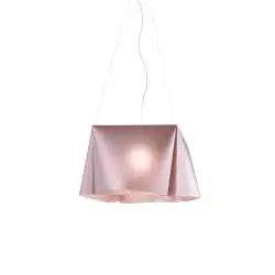 Sospensione Moderna Wanda Polilux ® Pink Metal E Metallo Cromo 1 Luce E27 D60Cm