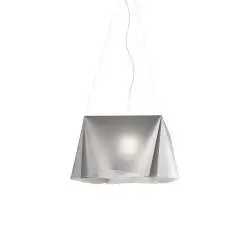 Sospensione Moderna Wanda Polilux ® Argento E Metallo Cromo 1 Luce E27 D60Cm