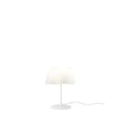 Lampada Da Scrivania-Ufficio Moderna Wanda Polilux ® Bianco E Metallo 1 Luce E14