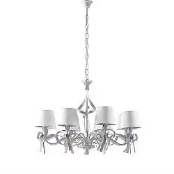 Lampadario Shabby Chic Lucy 8 Luci Bianco LuceArt Classic
