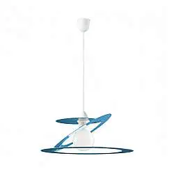 Sospensione Geko 1 Luce Blu e Bianco LuceArt Classic