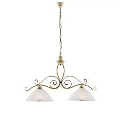 Lampadario Rustico Faraone 2 Luci Avorio e Bianco LuceArt Classic