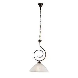 Lampadario Rustico Milly 1 Luce Marrone e Bianco LuceArt Classic
