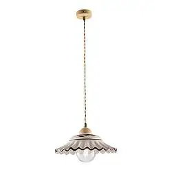 Lampadario Rustico Palma 1 Luce Avorio LuceArt Classic