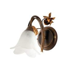 Applique Classico Arte Povera 1 Luce Ferro Battuto Marrone e Oro Serie Cestino Applique Classico Arte Povera 1 Luce Ferro Battuto Marrone e Oro Serie Cestino