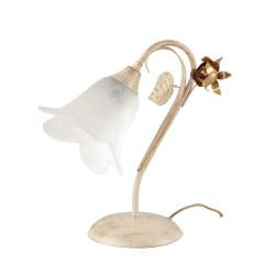 Lumetto Classico Arte Povera 1 LuceFerro Battuto Avorio e Oro Serie Cestino Lumetto Classico Arte Povera 1 LuceFerro Battuto Avorio e Oro Serie Cestino