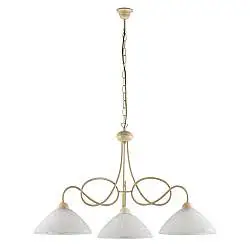 Lampadario Rustico Bistrot 3 Luci Avorio e Bianco LuceArt Classic