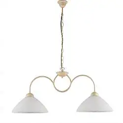 Lampadario Rustico Anemone 2 Luci Avorio e Bianco LuceArt Classic