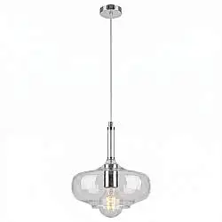 Sospensione Imbuto 1 Luce Trasparente E Cromo Luceart Design