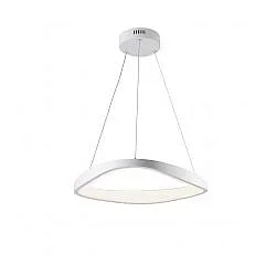 Sospensione Moderna Perth Triangolare Plastica Bianca Led Integrato 32W 4000K