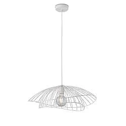 Sospensione Contemporanea Adelaide In Metallo Bianco 1 Luce E27