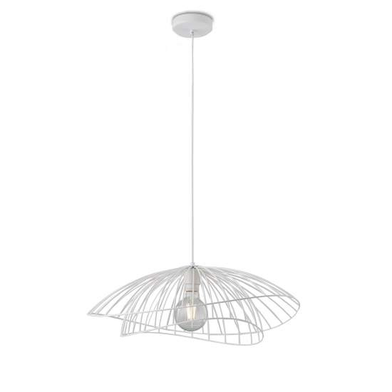 Sospensione Contemporanea Adelaide In Metallo Bianco 1 Luce E27 LA184-LX-SP-BI