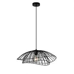 Sospensione Contemporanea Adelaide In Metallo Nero 1 Luce E27