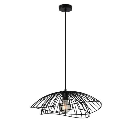 Sospensione Contemporanea Adelaide In Metallo Nero 1 Luce E27 LA184-LX-SP-NR