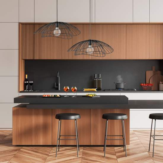 Sospensione Contemporanea Adelaide In Metallo Nero 1 Luce E27 LA184-LX-SP-NR
