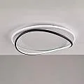 Plafoniera Moderna Cairns Plastica Nero Bianco Led 30W Dimmerabile LA187-LX-PL40-BI-NR