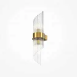 Applique Da Parete Moderna Frame 2 Luci E14 60W Metallo Oro Ip20