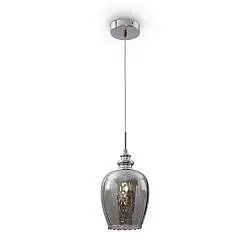 Lampadario A Sospensione Moderno Blues Metallo Argento Vetro 1 Luce E14
