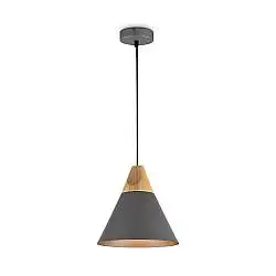 Sospensione Minimal Bicones Metallo Legno Nero Oro 1 Luce