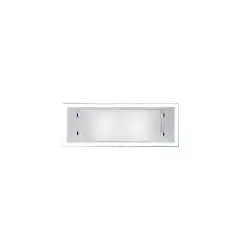Applique Rettangolare Contemporanea Frame Vetro Bianco 2 Luci E27