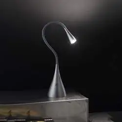 Lampada Da Scrivania Contemporanea Snake Acrilico Grigio Led 3W 3000K