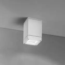 Plafoniera Da Esterno Moderno Pendo Metallo Bianco Vetro 1 Luce Gu10