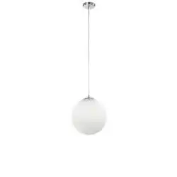 Sospensione Contemporanea Grape Metallo Vetro Bianco 1 Luce E27