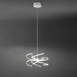 Sospensione Moderna Nest Metallo Bianco Led 60W Dimmerabile Ip20