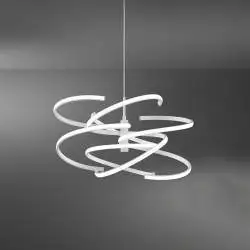 Sospensione Moderna Nest Metallo Bianco Led 80W Dimmerabile Ip20