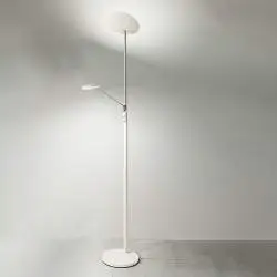 Piantana Moderna Miranda Metallo Bianco Acrilico Led 28W 3000K