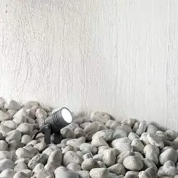 Faretto Da Esterno Moderno Walker Metallo Grigio Grafite Vetro Gu10