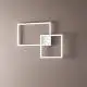 Plafoniera Moderna Cross Alluminio Bianco Opaco Led 45W Dimmerabile Ip20
