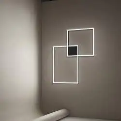 Plafoniera Moderna Cross Alluminio Nero Opaco Led 64W Dimmerabile Ip20