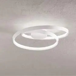 Plafoniera Moderna Ritmo Metallo Bianco Led 55W Dimmerabile Ip20