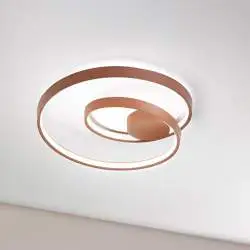 Plafoniera Moderna Ritmo Metallo Cannella Led 55W Dimmerabile Ip20