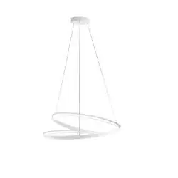 Sospensione Moderna Ritmo Metallo Bianco Led 70W Dimmerabile Ip20
