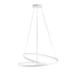 Sospensione Moderna Ritmo Metallo Bianco Led 55W Dimmerabile Ip20