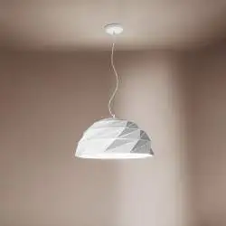 Lampadario Contemporaneo Tilt Metallo Bianco 3 Luci E27
