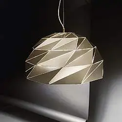 Lampadario Contemporaneo Tilt Metallo Oro 3 Luci E27