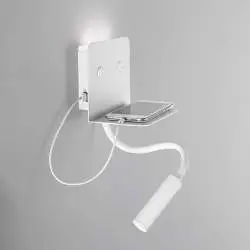 Applique Moderna Level Metallo Bianco Led 6W 3000K