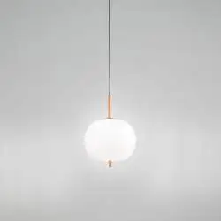 Sospensione Contemporanea Cirro Metallo Oro Vetro Bianco Led 18W 3000K