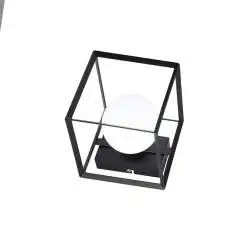 Lampada Da Scrivania Contemporanea Cube Metallo Nero 1 Luce G9