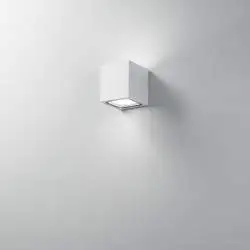 Applique Da Esterno Moderna Totem Metallo Bianco 2 Luci Gx53