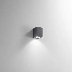 Applique Da Esterno Moderna Monolite Alluminio Grigio Grafite 1 Luce Gu10