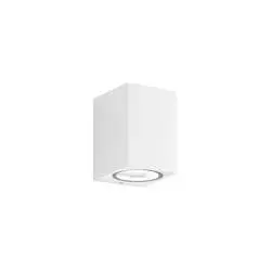Applique Da Esterno Moderna Monolite Alluminio Bianco 1 Luce Gu10
