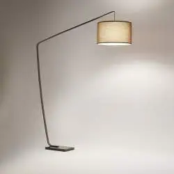 Piantana Contemporanea Zoe Metallo Marrone Marmo 1 Luce E27