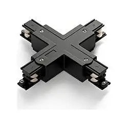 Connettore Per Binario "X" Acrilico Nero