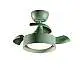 Ventilatore Moderno Cleo Metallo Tessuto Verde Bosco Opaco Led 22W Cct
