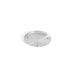 Rosone Multicavo 3 Fori In Metallo Cromo Lucido D35Cm